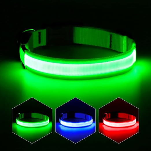 LED Reflective Dog Safety Collar – Pack of 3