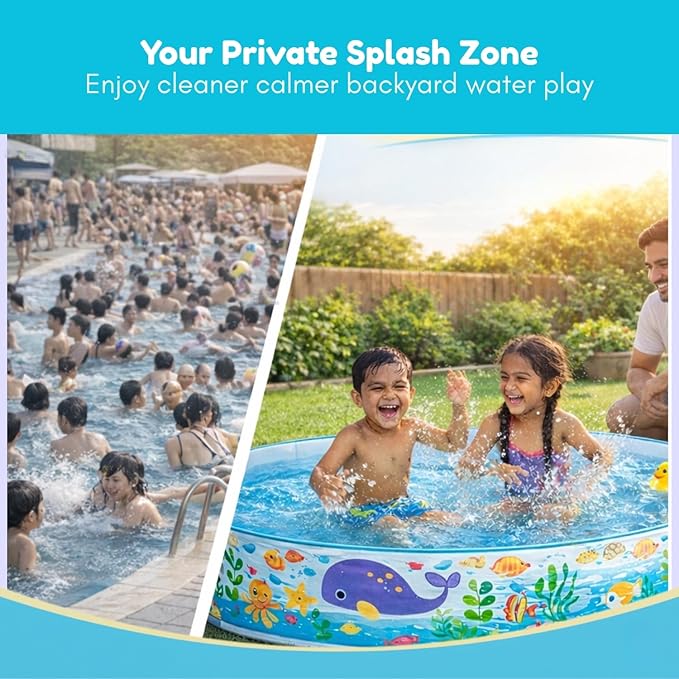 5ft Inflatable Kids Splash Pool – Outdoor Fun for Summer