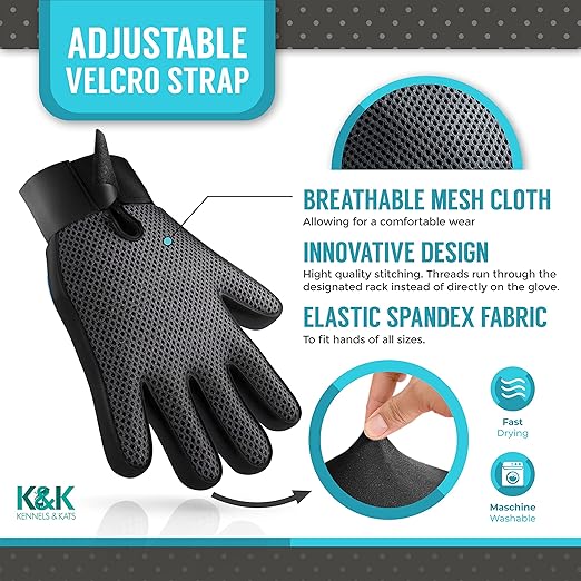 Pet Grooming Glove – Deshedding & Bath Massage Tool