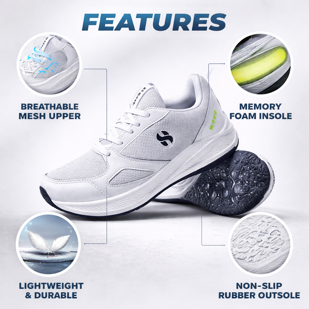 EliteWear Lightweight Mesh Running Shoes for Men – Breathable & All-Day Comfort