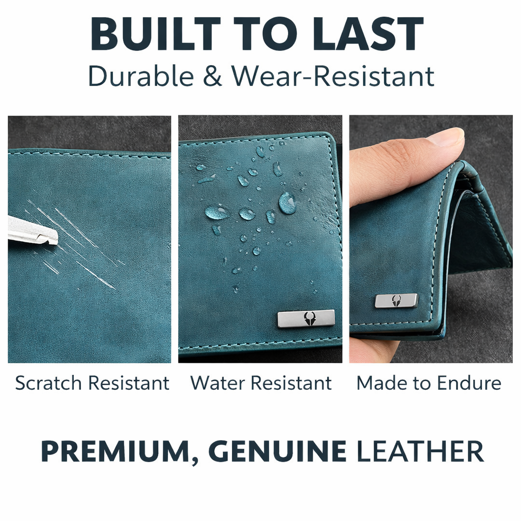 WildHorn Premium Men’s Gift Set – Leather Wallet, Pen & Keychain Combo